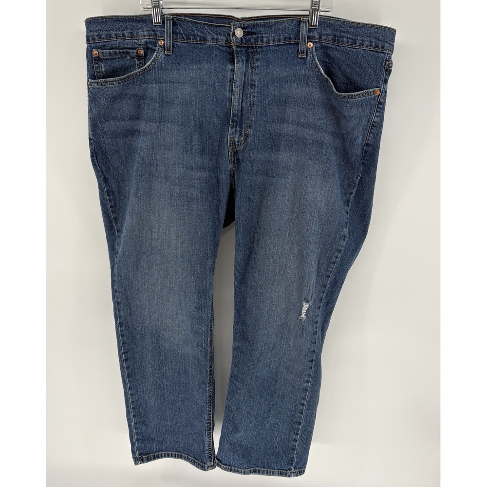 Levis 541 Athletic Fit Jeans Mens 46x29 Fits 46X28 Plus Size Blue Denim Stretch